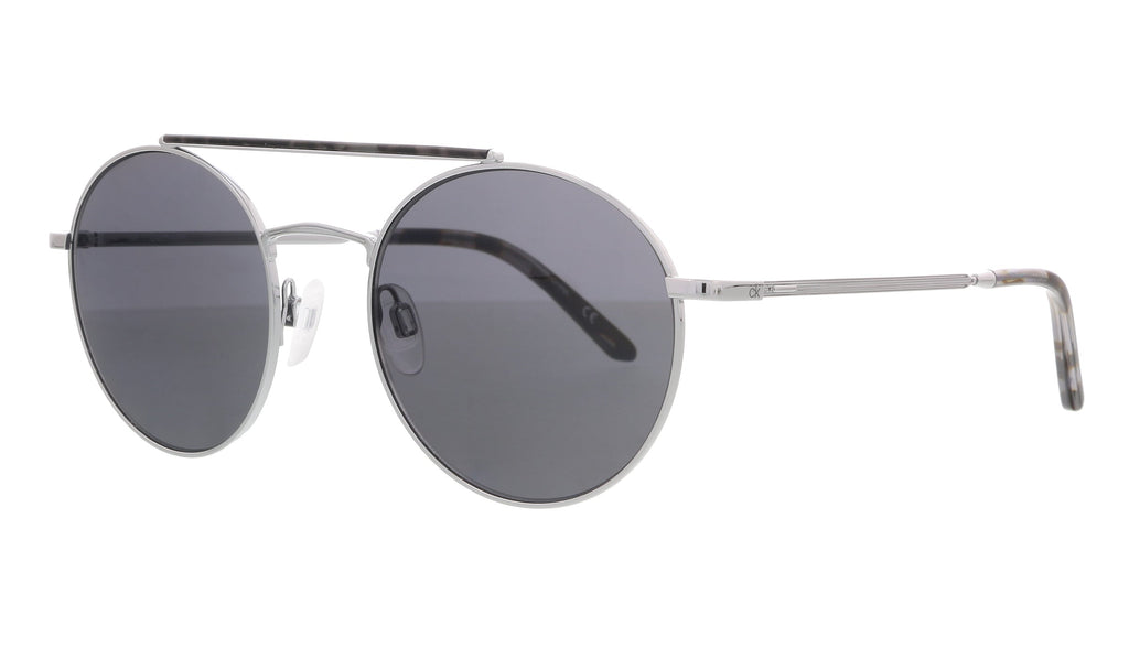 Calvin Klein  Light Gunmetal Round Sunglasses