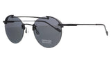 Calvin Klein  Matte Black Round Sunglasses
