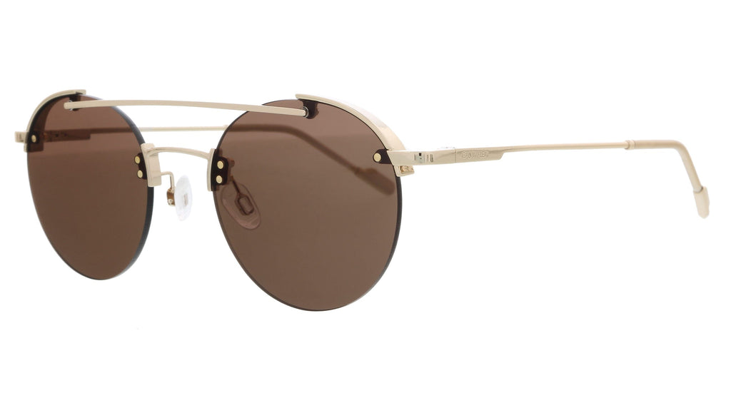 Calvin Klein  Shiny Gold Round Sunglasses