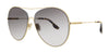 Victoria Beckham  Gold/Smoke Semi-Rimless Aviator Sunglasses