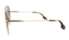 Victoria Beckham VB131S 42267 Gold/Smoke Semi-Rimless Aviator Sunglasses