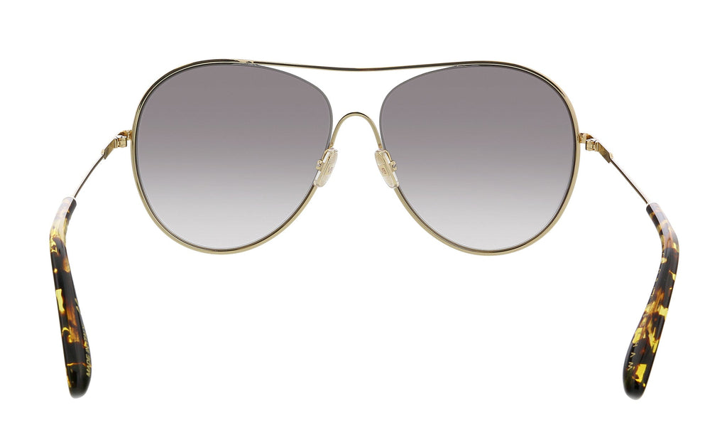 Victoria Beckham VB131S 42267 Gold/Smoke Semi-Rimless Aviator Sunglasses