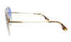 Victoria Beckham VB131S 42267 Gold/Teal Semi-Rimless Aviator Sunglasses