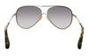 Victoria Beckham VB133S 42259 Gold/Smoke Semi-Rimless Teardrop Aviator Sunglasses