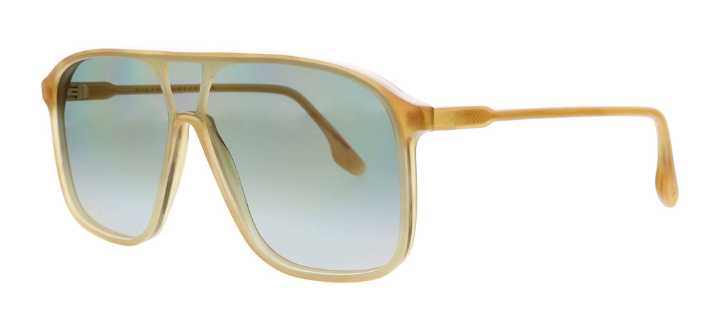 Victoria Beckham  Striped Honey Shield Aviator Sunglasses