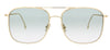 Victoria Beckham VB202S 42306 Gold/Sage Square Aviator Sunglasses