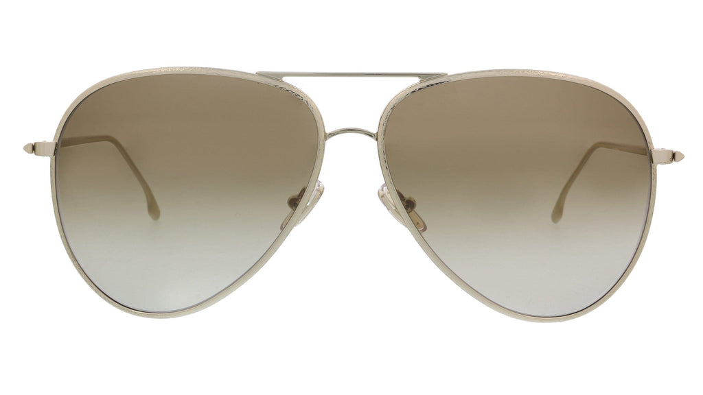 Victoria Beckham VB203S 42307 Gold/Khaki Teardrop Aviator Sunglasses