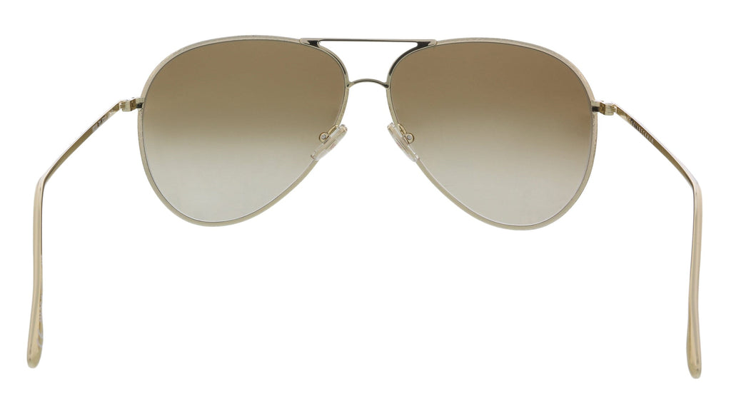 Victoria Beckham VB203S 42307 Gold/Khaki Teardrop Aviator Sunglasses