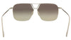 Victoria Beckham VB204S 42305 Gold/Brown Geometric Aviator Sunglasses