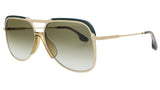 Victoria Beckham  Gold/Sage Gradient Aviator Sunglasses