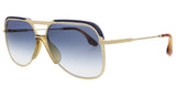 Victoria Beckham  Gold/Blue Gradient Aviator Sunglasses