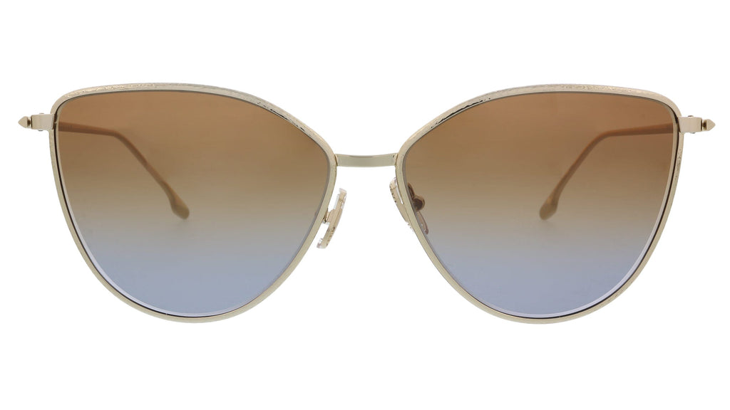 Victoria Beckham VB209S 43245 Gold/Brick/Blue Soft Cateye Sunglasses