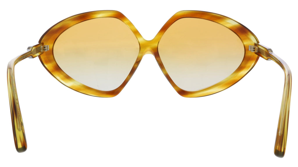 Victoria Beckham VB614S 44137 Blonde Havana Oversize Geometric Sunglasses
