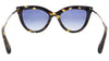 Victoria Beckham VB621S 44806 Havana Blue Classic Cateye Sunglasses