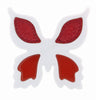 Prada White Red Resin Butterfly Brooch Pin-one size