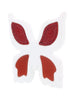 Prada White Red Resin Butterfly Brooch Pin-one size