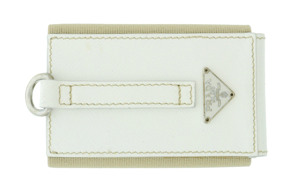 Prada White Signature Handbag Accessory