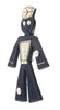 Prada Blue+Lavender Leather Sailor Robot Brooch Pin-one size