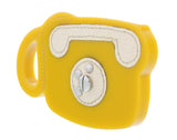 Prada Yellow Resin Vintage Retro Telephone Brooch Pin-one size