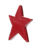 Prada Red Leather Signature Star Brooch Pin-one size