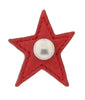 Prada Red Leather Signature Star Brooch Pin-one size