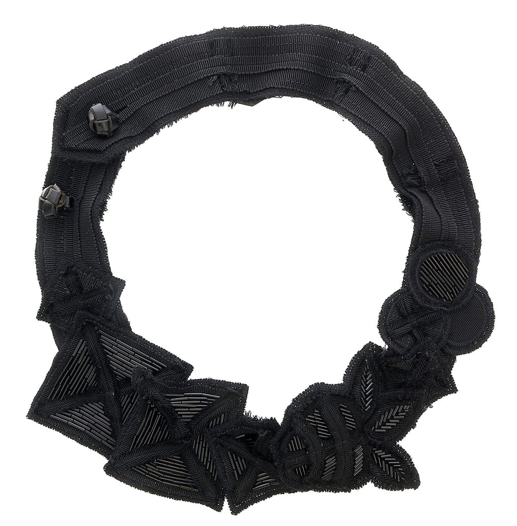 Prada Black Beaded Collar Necklace-one size