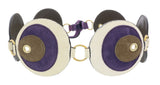 Miu Miu Purple Taupe Suede Patch Tie On Belt-