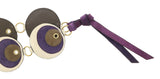 Miu Miu Purple Taupe Suede Patch Tie On Belt-