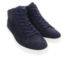 DANIELA FARGION Navy Suede High Top Sneakers-7