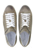 DANIELA FARGION Beige Perforated Suede Low Top Sneakers-