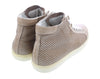 DANIELA FARGION Sand Leather High Top Perforated Leather Sneakers-