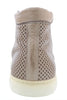 DANIELA FARGION Sand Leather High Top Perforated Leather Sneakers-