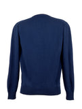 Piacenza Pure Cashmere Soft Blue V-neck Long Sleeve Sweater