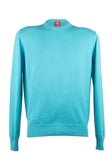 Piacenza Pure Cashmere Soft Turquoise Crewneck Long Sleeve Sweater-S