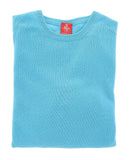 Piacenza Pure Cashmere Soft Turquoise Crewneck Long Sleeve Sweater