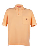 Piacenza Pure Cotton Soft  Peach Short Sleeve Polo Shirt-M