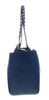 Daniela Fargion Electric Blue Leather Studded Handle Medium Shopper Tote Bag