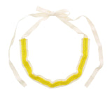 Prada Yellow Bead Statement Necklace-One Size