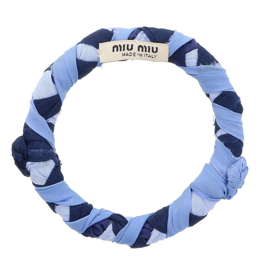Miu Miu Blue Textile Wrap Bracelet Bangle-One Size