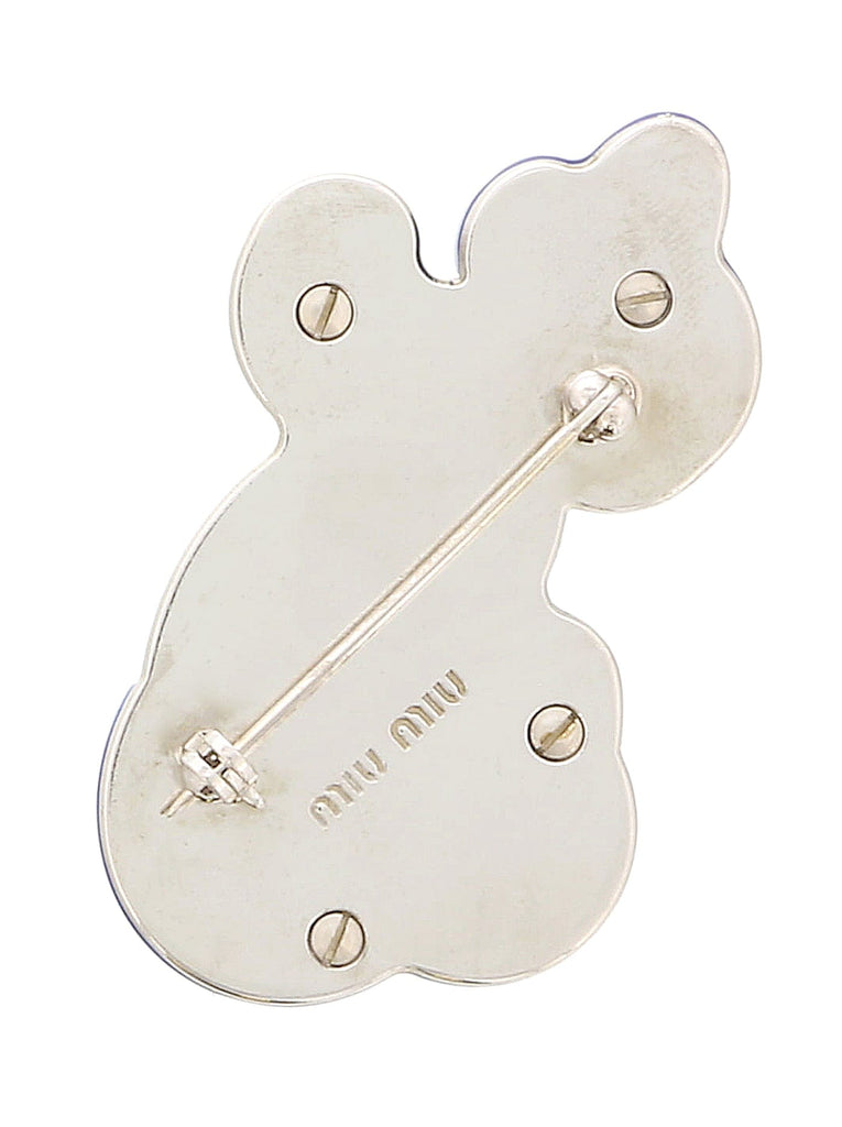 Miu Miu Blue White Resin Cloud Brooch Pin-One Size