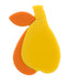 Miu Miu Yellow Orange Resin Pear Brooch Pin-One Size