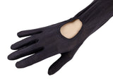 MIU MIU Black Jersey Silk Full Arm Opera Gloves-5