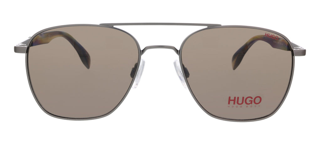 HUGO BOSS HG0330S 0R80 Smoke Ruthenium Square Sunglasses