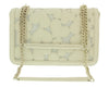 Love Moschino Cream  Heart Mesh Structured Medium Shoulder Bag