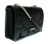 Love Moschino Black Heart Mesh Structured Medium Shoulder Bag