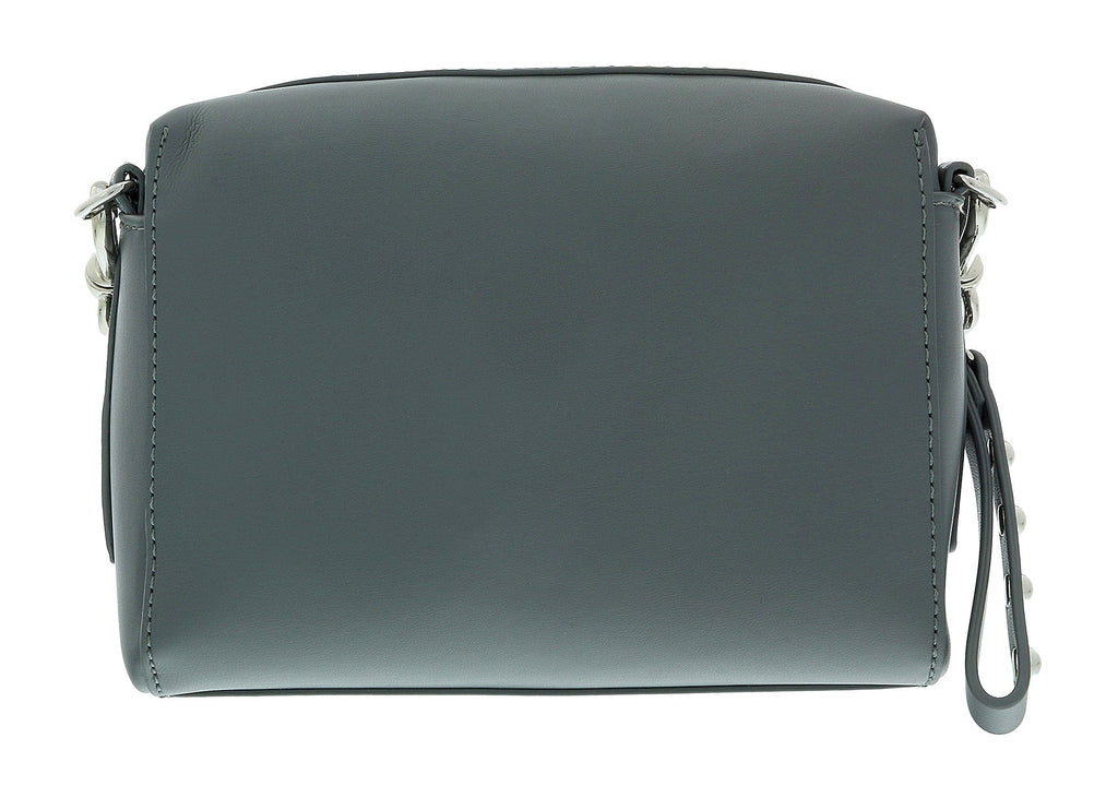 Love Moschino Grey Stiched Signature Small Crossbody Bag