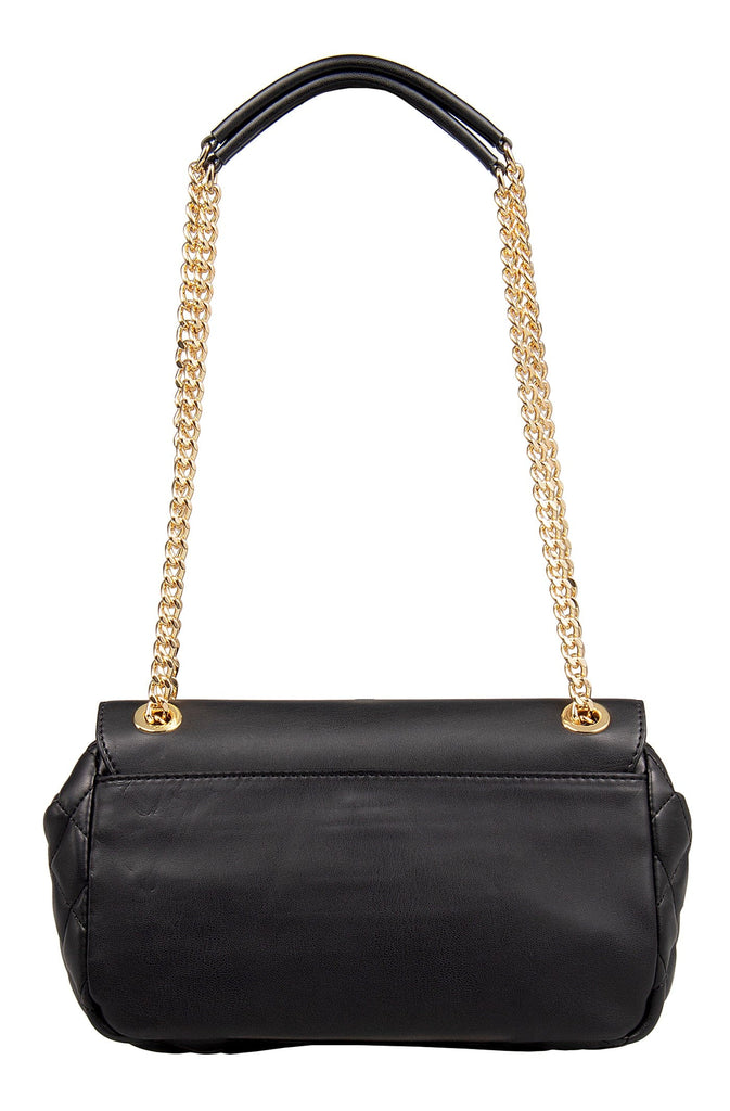Love Moschino Black Quilted Classic Clutch Medium Shoulder Bag