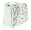 Love Moschino White/Black Signature Embossed Small Shoulder Bag