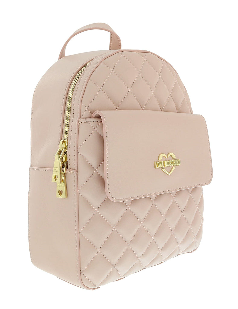 Love Moschino Pink Quilted Classic Medium Backpack