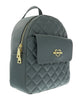 Love Moschino Grey Quilted Classic Medium Backpack